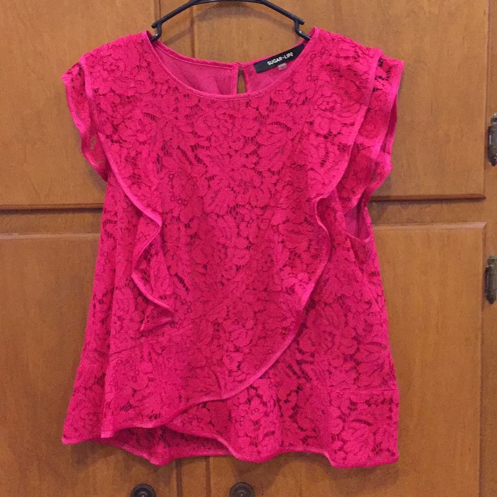 PINK peplum top